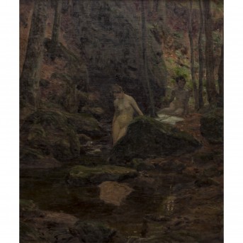 POETZELBERGER, ROBERT (1856-1930) 'The Bathers at the Brook'