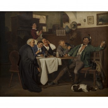 BARIÈ, E. 'Gemütliches Beisammensein in der Schenke'