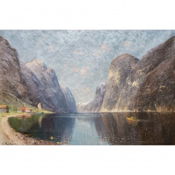 GRÜTTEFIEN-KIEKEBUSCH, ELISABETH (1871-?), "Naeröfjord" (Naeröyfiord),