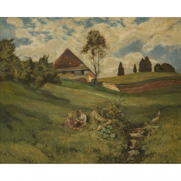 TRAUB, GUSTAV (1885-1955), "Auf der Berghalde", 