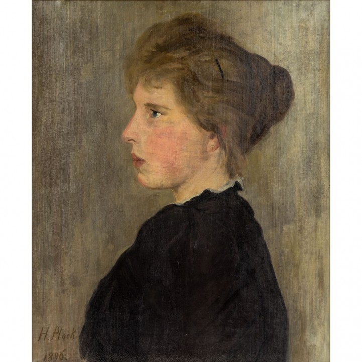 PLOCK, HERMANN CHRISTIAN (Essingen 1858-1920 Wasseralfingen), "Damenportrait", 