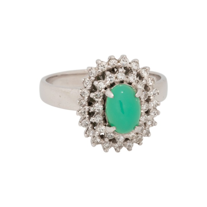 Ring mit Chrysoprascabochon 