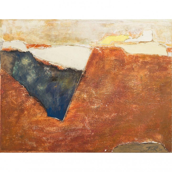 MONOGRAMMIST BR (Künstler/in 20. Jh.), "Abstrakte Landschaftskomposition", 