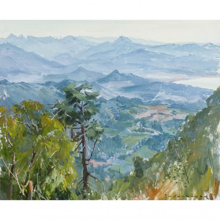 ANDERBOUHR, PAUL JEAN (1909-2006, französischer Künstler), 'Korsische Landschaft bei Ajaccio',  
