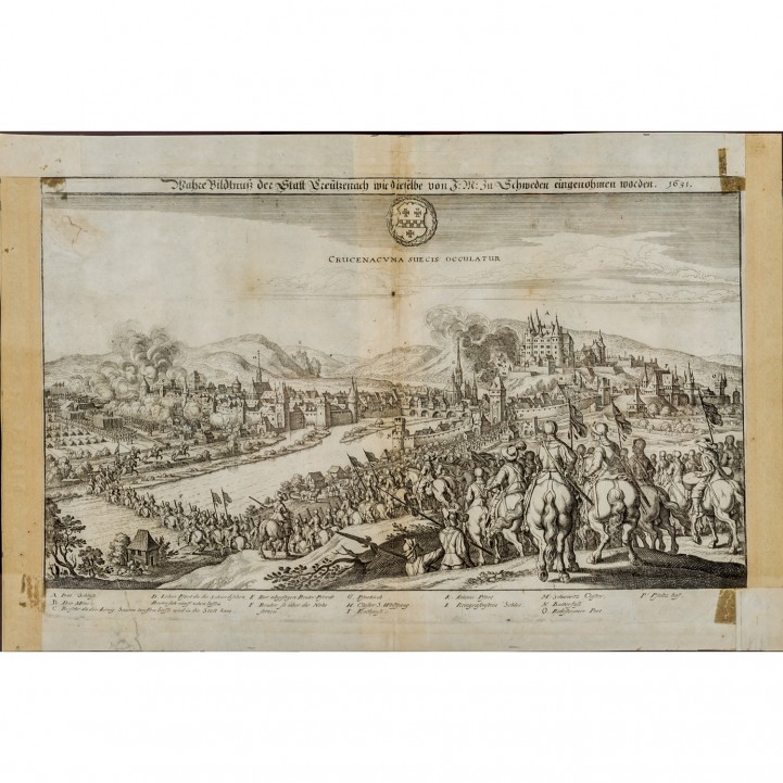 MERIAN, MATTHÄUS (1593-1650), 'Wahre Bildniß der Stadt Creutzenach ... 1631', 