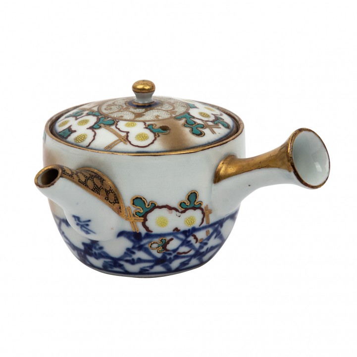 Kyusu Teekanne aus Kutani-Keramik. JAPAN, 19. Jh.,  