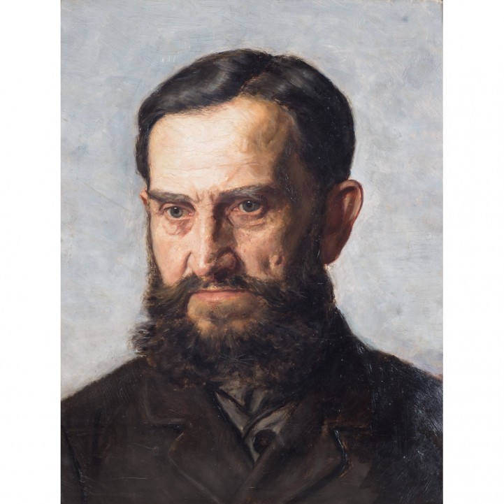 SPIRO, EUGEN (1874-1972), 'Bärtiger Mann', 1894, 