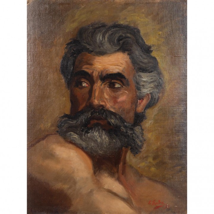 SPIRO, EUGEN (1874-1972), 'Männerportrait mit Vollbart',  