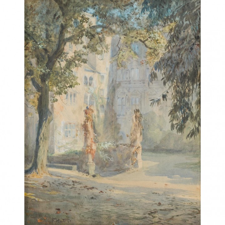 HUTH, FRANZ (1876-1970), 'Portal eines Hauses in der Stadt', 