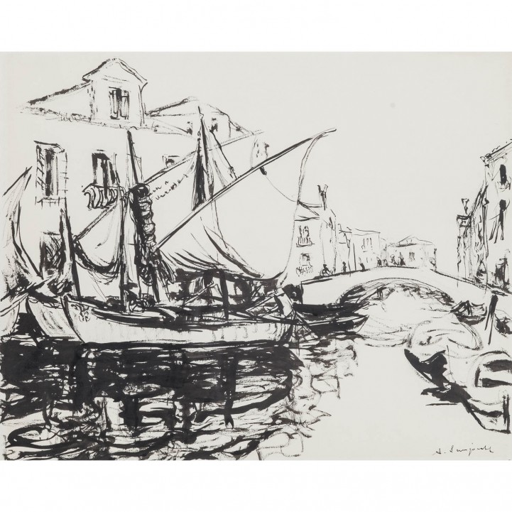 LAMPRECHT, ANTON (Allershausen 1901-1984 München), 'Venedig',  
