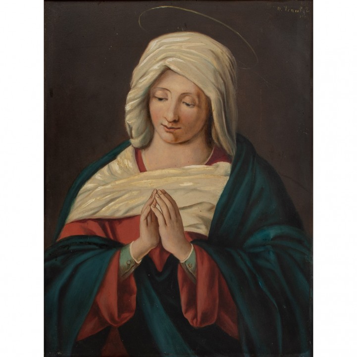 TRAUB, O. (Kirchenmaler 19./20. Jh), 'Betende Maria', 