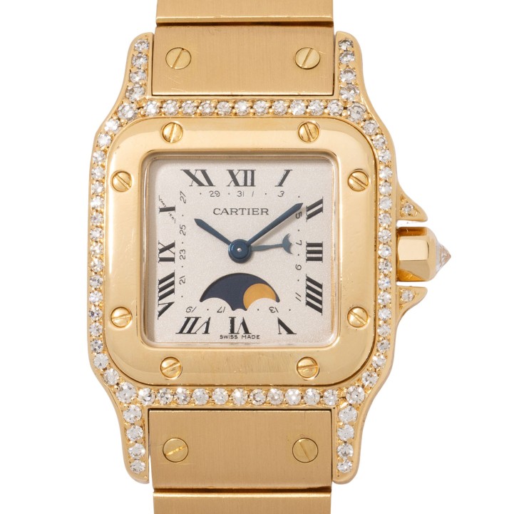 CARTIER Santos Galbée, Ref 819903 Damenuhr mit neuer Revision bei Cartier. Ca. 1980er Jahre.  