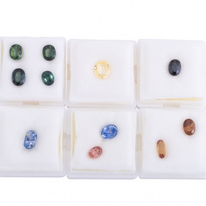 Mixed lot of oval fac. Sapphires of approx. 10 ct, 