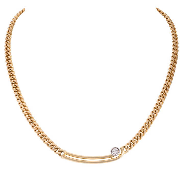 Collier mit Altschliffdiamant, 