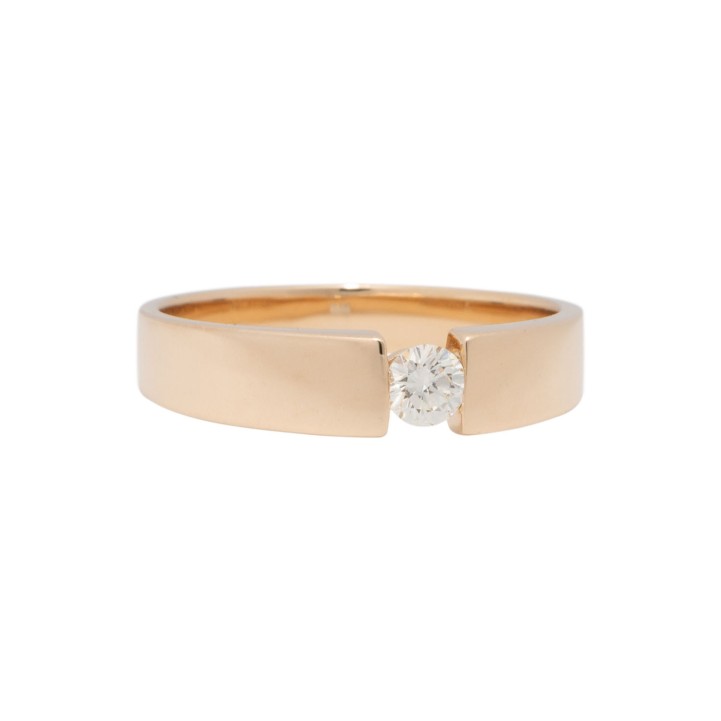 Solitärring mit Brillant 0,15 ct (grav.), 