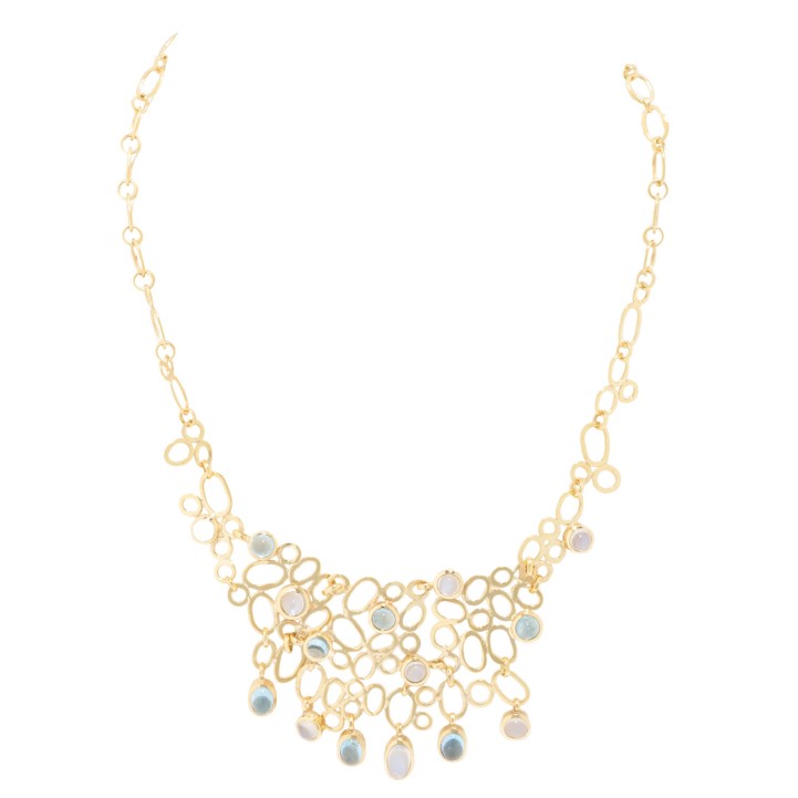 Collier mit Mondsteincabochons, 