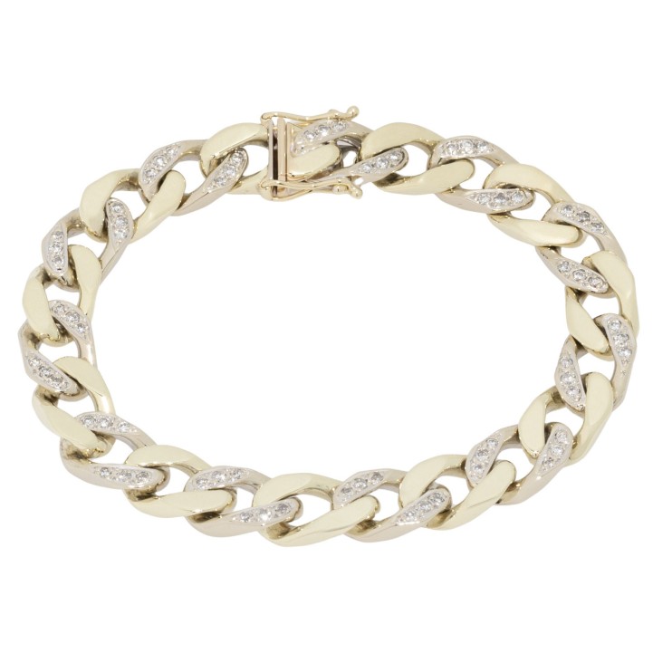 Panzerarmband mit 66 Brillanten 