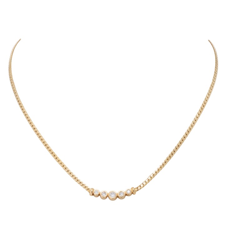 Collier mit 5 Brillanten, 