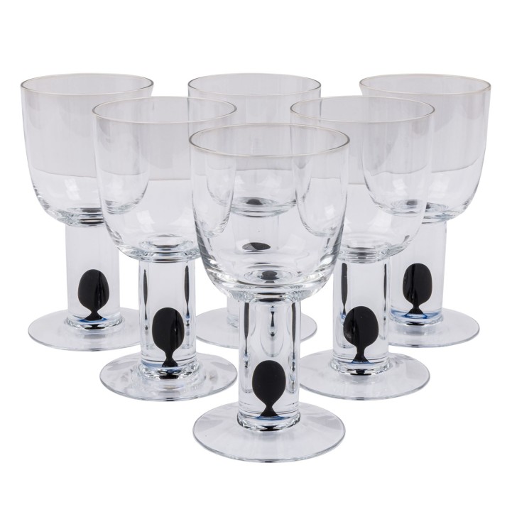 IITTALA, Finnland,  6 Highball-/Cocktailgläser 'OLIIVI', 20. Jh. 