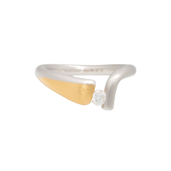 Spannring mit Brillant, 