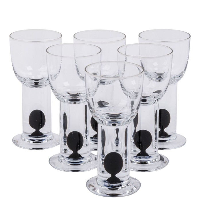 IITTALA, Finnland, 6 Likörgläser, 20. Jh. 