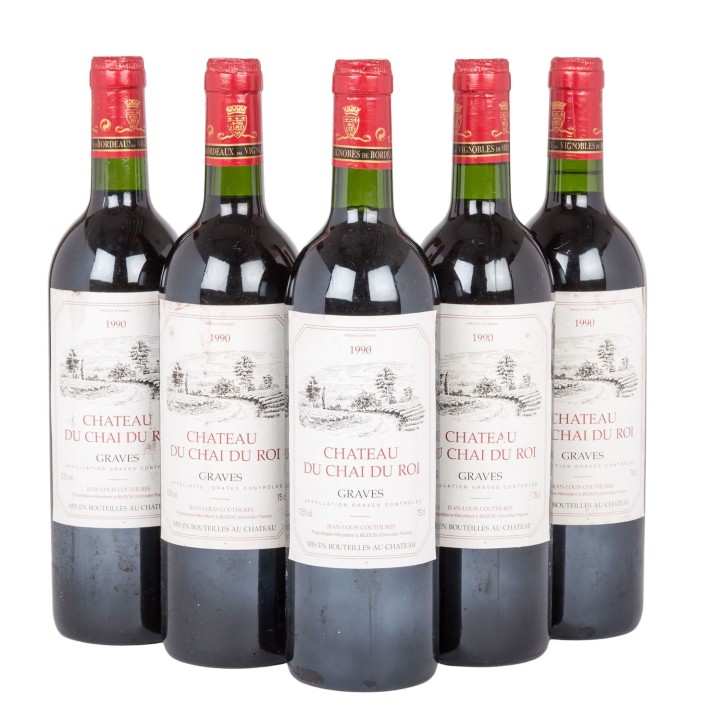 1990 CHÂTEAU DU CHAI DU ROI Graves 5 Flaschen, 