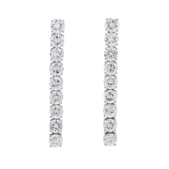 Paar Ohrstecker mit 18 Brillanten zus. 3,57 ct (grav.), 