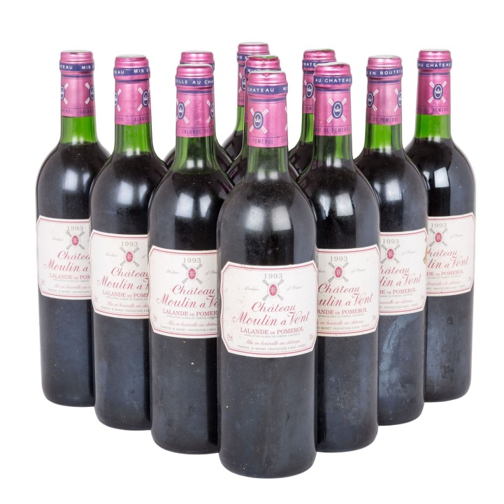 1993 CHÂTEAU MOULIN A VENT Lalande de Pomerol 11 Flaschen, 