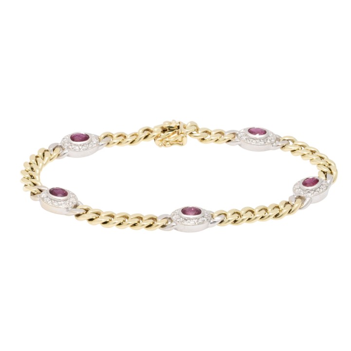 Panzerarmband mit 5 Schmuckgliedern, 