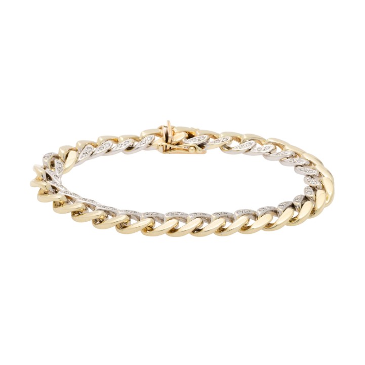 Panzerarmband weiß/gelb, 