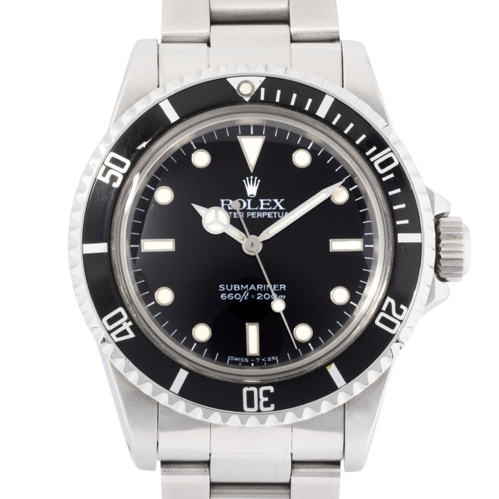 ROLEX Submariner 'Spider Glossy Dial' Ref 5513 Herrenuhr von ca. 1985.  