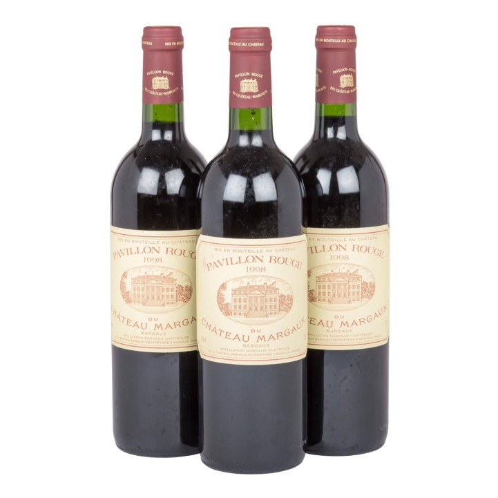 1998 PAVILLON ROUGE DU CHÂTEAU MARGAUX Margaux 3 Flaschen, 