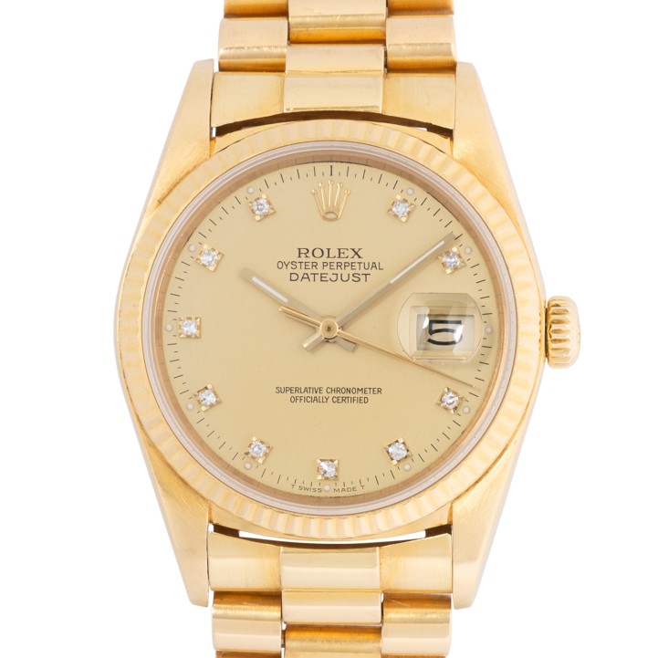ROLEX Datejust 36 Ref 16018 'Diamond Dial' Herrenuhr von ca. 1986. 