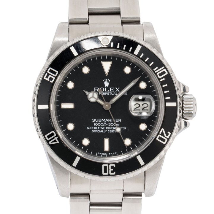 ROLEX Submariner Date 'Stardust Dial' Ref 16800 Herrenuhr von 1992. Box und Papiere.  