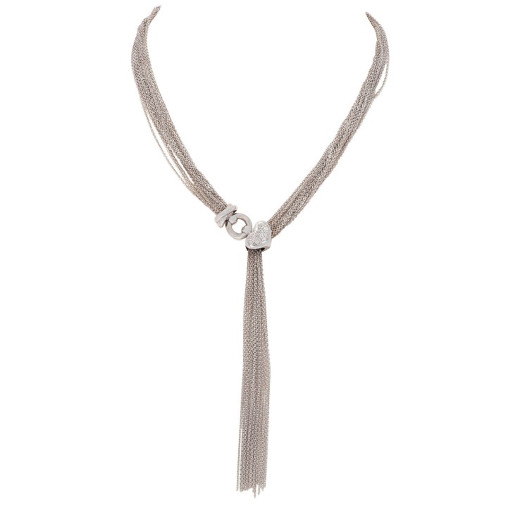 Collier mit 17 Brillanten, 