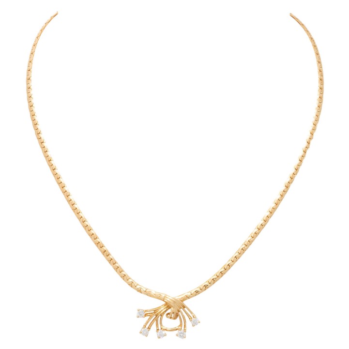 GOLDBAUR Collier mit 5 Brillanten, 