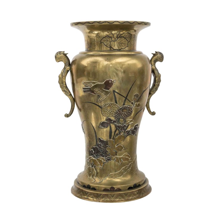 JAPAN 'Miyao style bronze vase' late 19th century.  