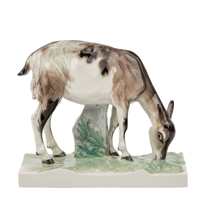 KPM Berlin 'grazing antelope', 20th century. 
