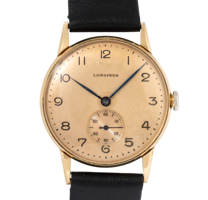 LONGINES attractive vintage men's watch ca. 40s incl. box. 