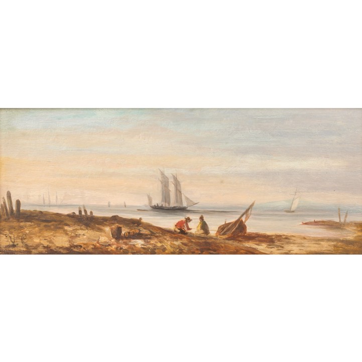 MONOGRAMMIST V. C. (painter of the French school at the end of the 19th century), 'Am Strand', 