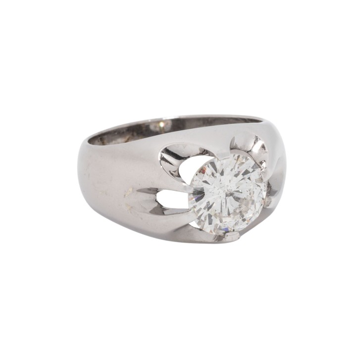 Solitaire ring with brilliant-cut diamond of approx. 2.07 ct, 