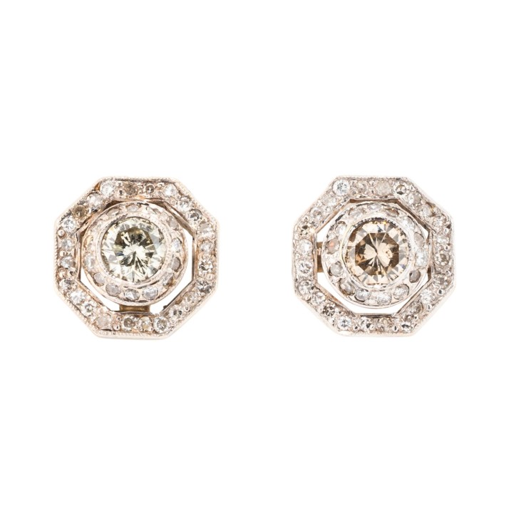 Paar Ohrstecker mit 2 Brillanten  