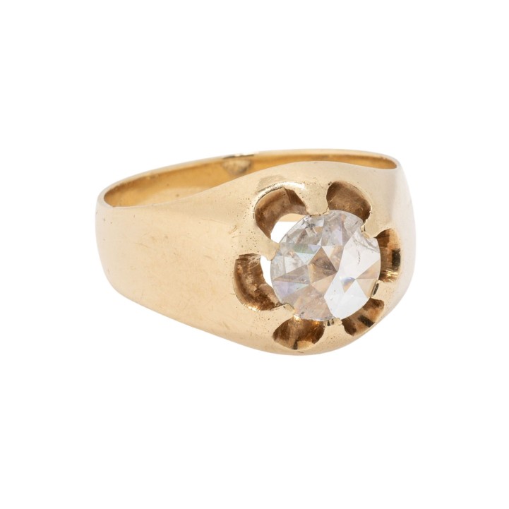 Ring mit Diamantrose von ca. 1 ct,  