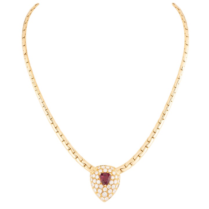 SCHILLING Collier mit feinem Siam Rubin  