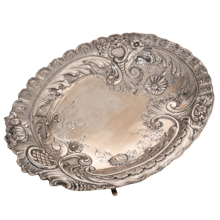 J.D. SCHLEISSNER & SÖHNE, Hanau, bowl 800 silver, around 1900. 