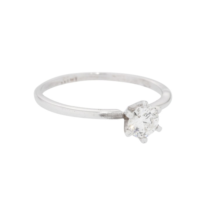 Solitärring mit Brillant 0,5 ct,  