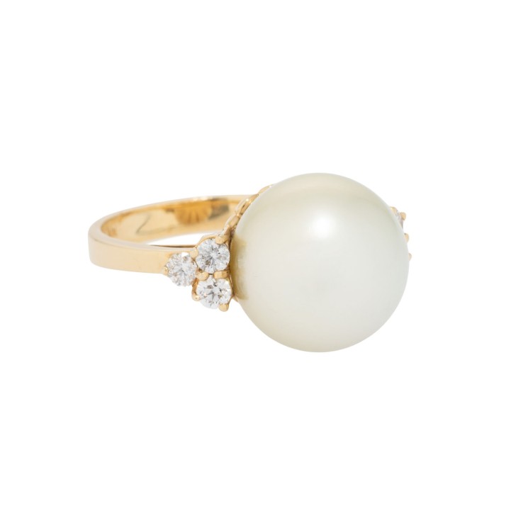 Ring mit 6 Brillanten zus. 0,50 ct,  