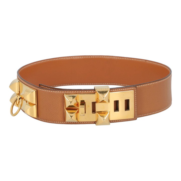 HERMÈS VINTAGE Gürtel 'COLLIER DE CHIEN', Länge 66cm-71cm. 