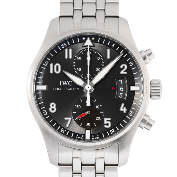 IWC Spitfire Ref IW387804 men's chronograph from 2014 with papers.  