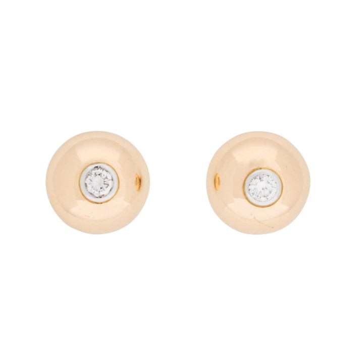 Paar Ohrstecker mit 2 Brillanten, 